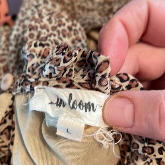 In Loom cheetah print L flowing ruffle dress - Picture 5 of 5
